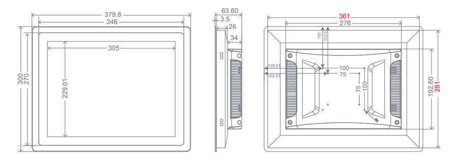  tpc150 m2 dimensions