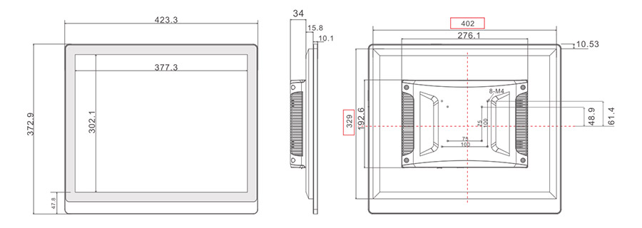  tpc190 m4 dimensions