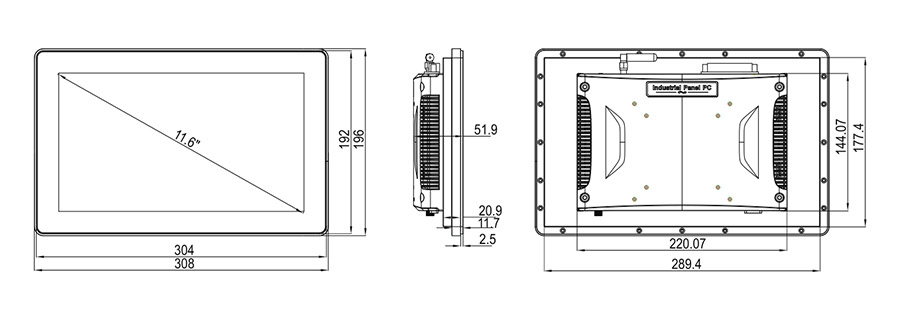  tpc116 A19 dimensions