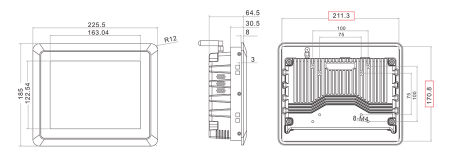  tpc080 m2 dimensions