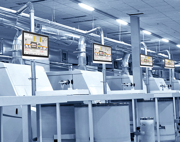 touchthink Panel Mount LCD Display VESA Mount Installation Used in Manufacturing Production Line 