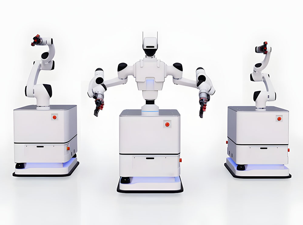 TouchThink industrial computer and monitor in mobile robots