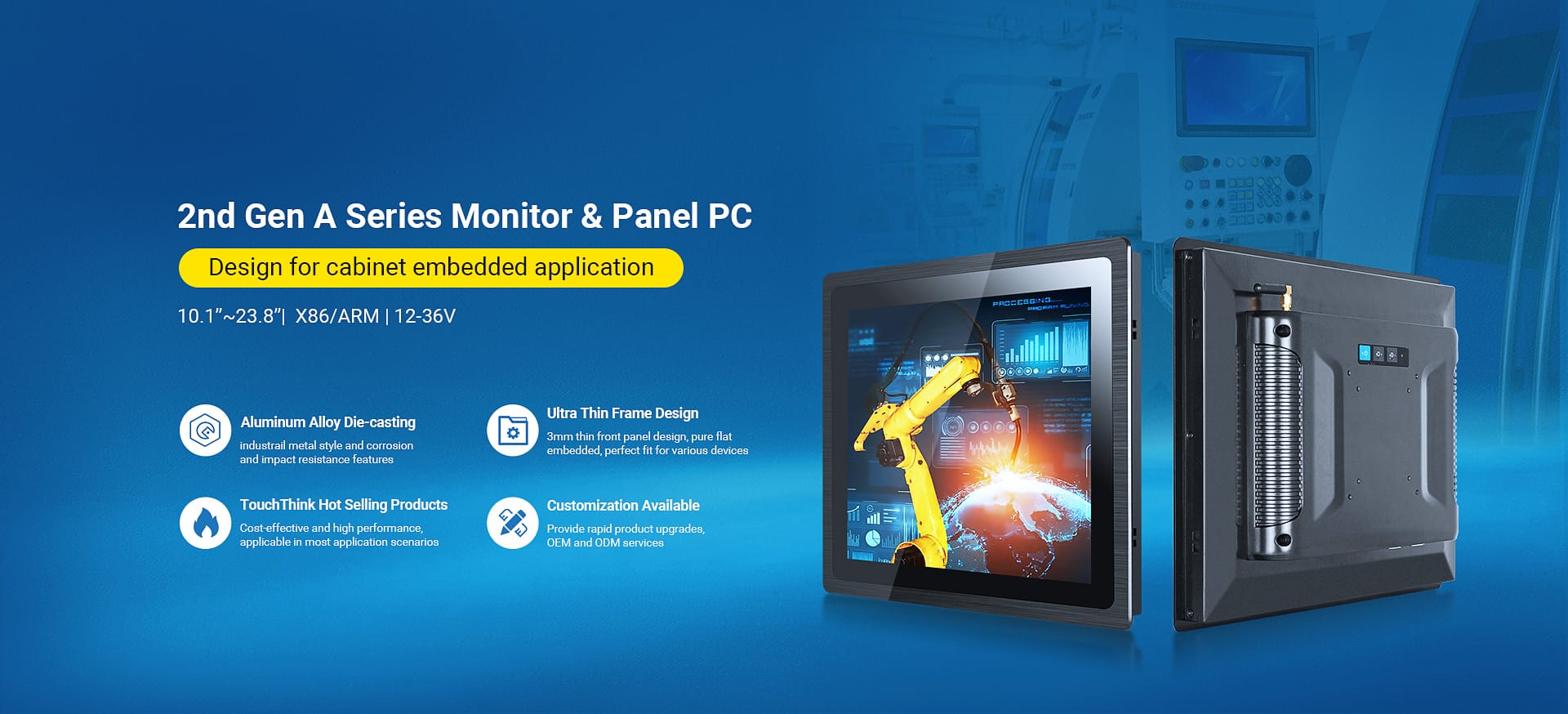 2nd Gen A series Arm-based All in One Panel PC