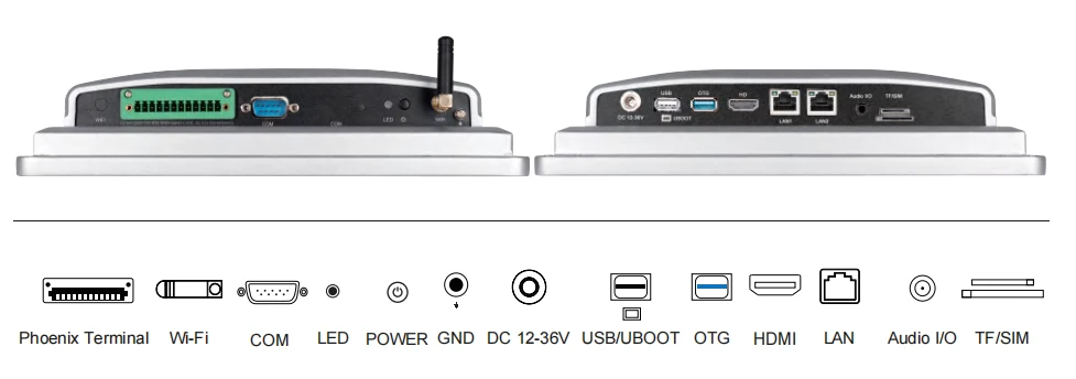 10.4 Inches Touchthink 4Gen Panel PC Interfaces-TouchThink