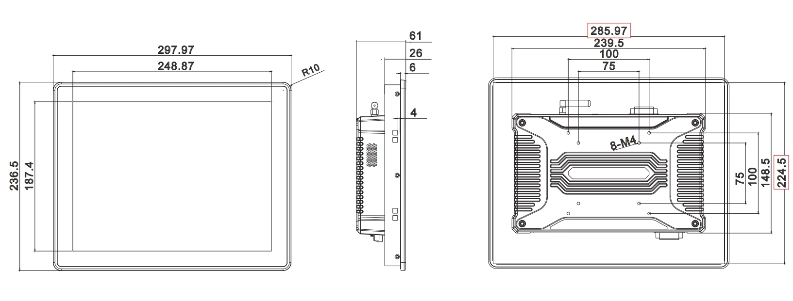 12inches RK3568 TouchThink All in One PC-tuya