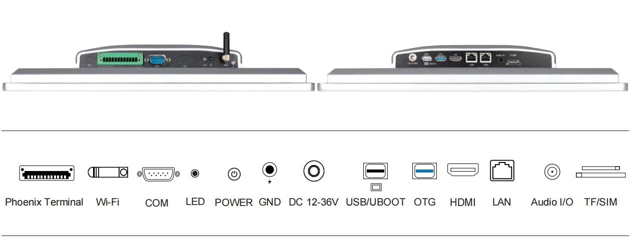 15.6Inches Android Touch Screen Device Ports-TouchThink