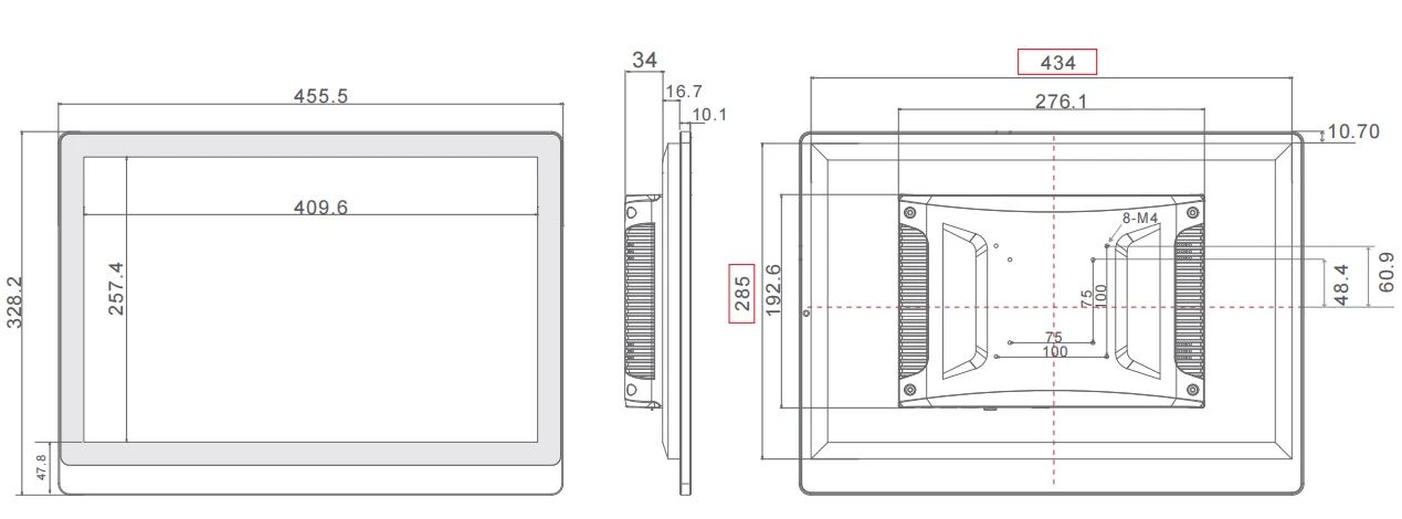 19Zoll RK2588 Lüfterloser All-in-One-Industrie-PC mit vielen Anschlüssen – TouchThink