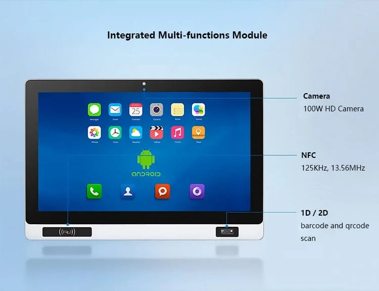 All in One Computer with 100W camera NFC qrcode for MES production system-TouchThink