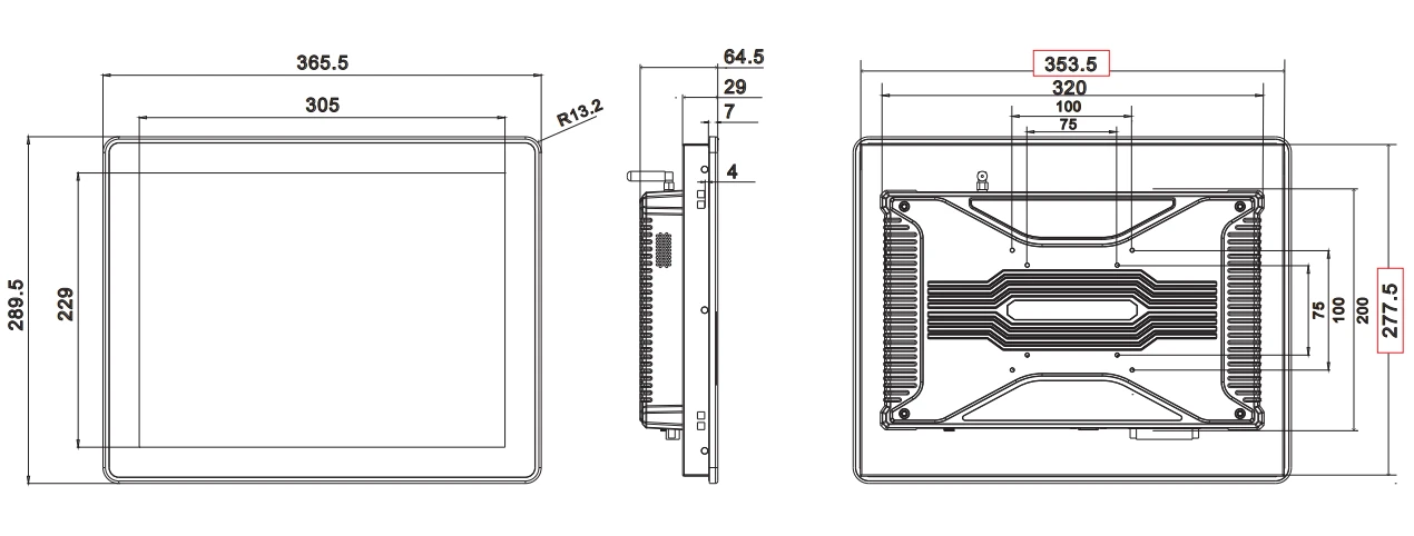 15 Rugged Panel PC Size TouchThink 5Gen RK3588-TouchThink