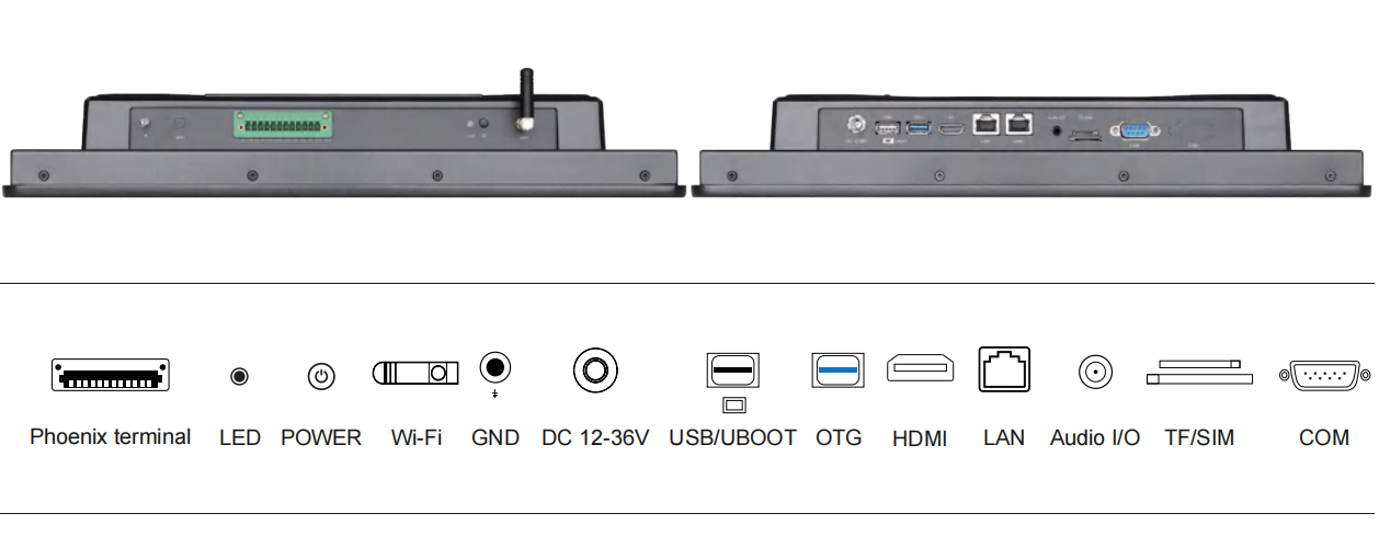 17 Inches cost-effective rugged panel pc interfaces phoenix contact