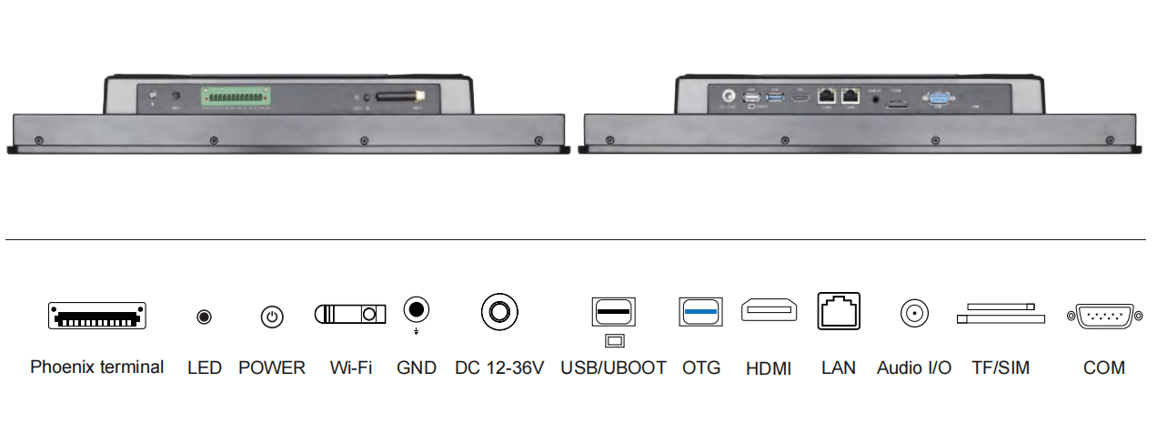 19.1 Rugged Industrial Panel PC USB OTG HDMI COM – RK3588 All in One Computer for Automation