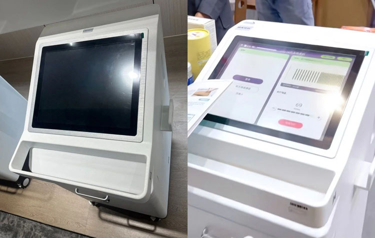 The Touchthink all-in-one computer TPC170-A2 is applied to the customer's physiotherapy equipment.