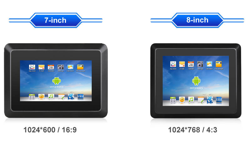 7-inch 8-inch panel pc with different screen ratio