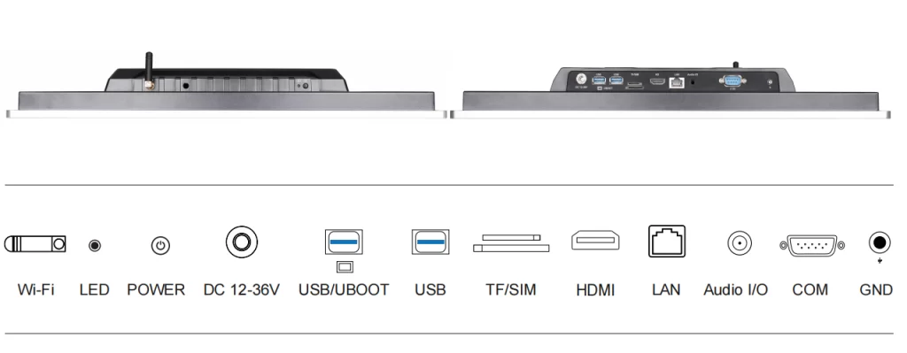 18.5 Inches Ultra Slim LCD Screen Industrial All-in-One Computer Interfaces