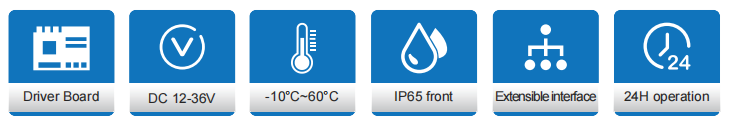 Z series Model A TouchThink embedded industrial monitor features