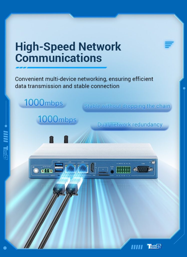 Mini Industrial Box PC with Dual 1000M Ethernet ports