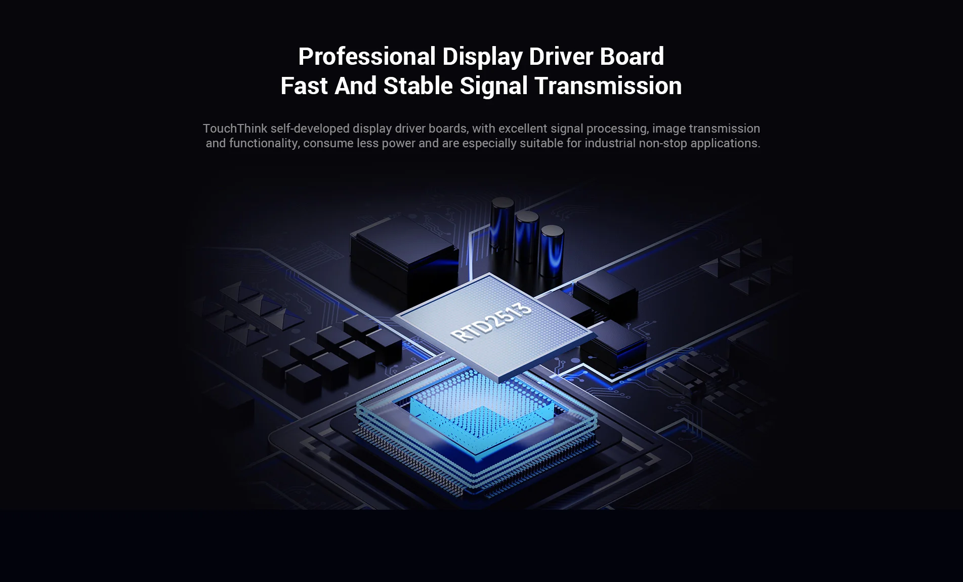 Recessed Monitor with RTD2513 TouchThink Self-developed Display driver board
