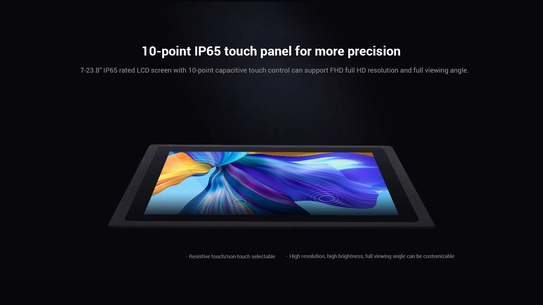 10-point capacitive resistive touch external embedded ARM Panel PC