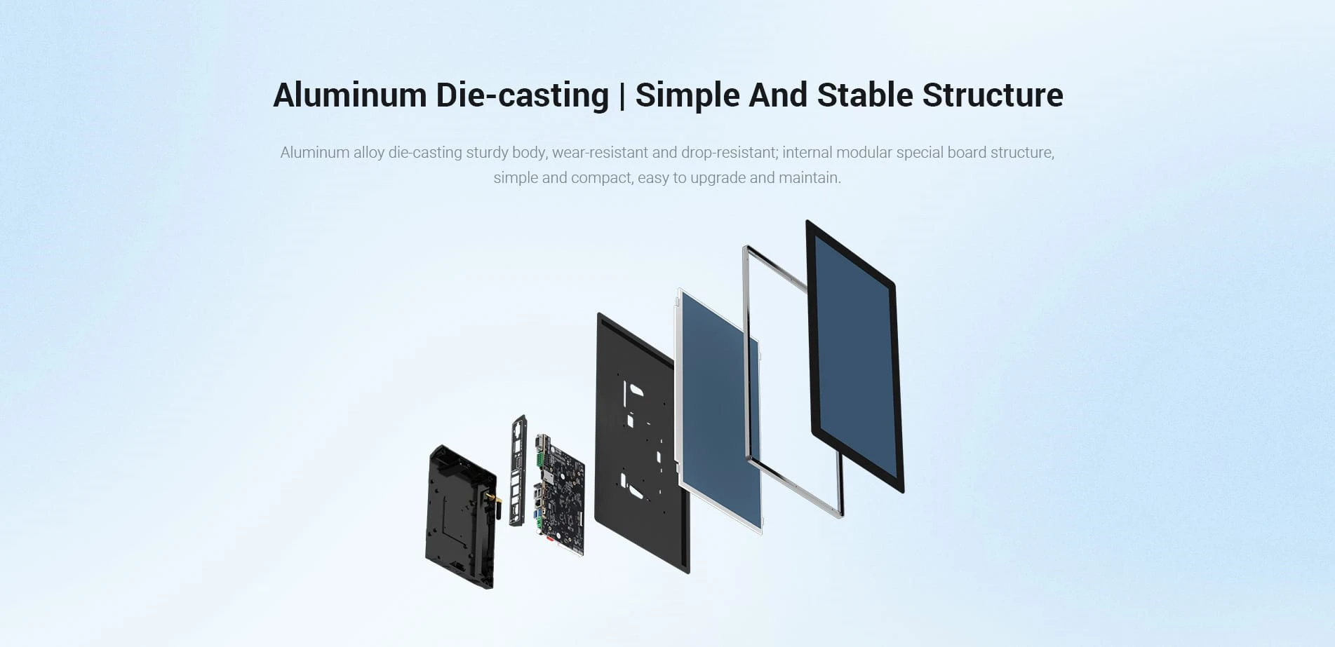 Aluminum alloy wall-mounted arm panel pc-TouchThink IPC Manufacturing