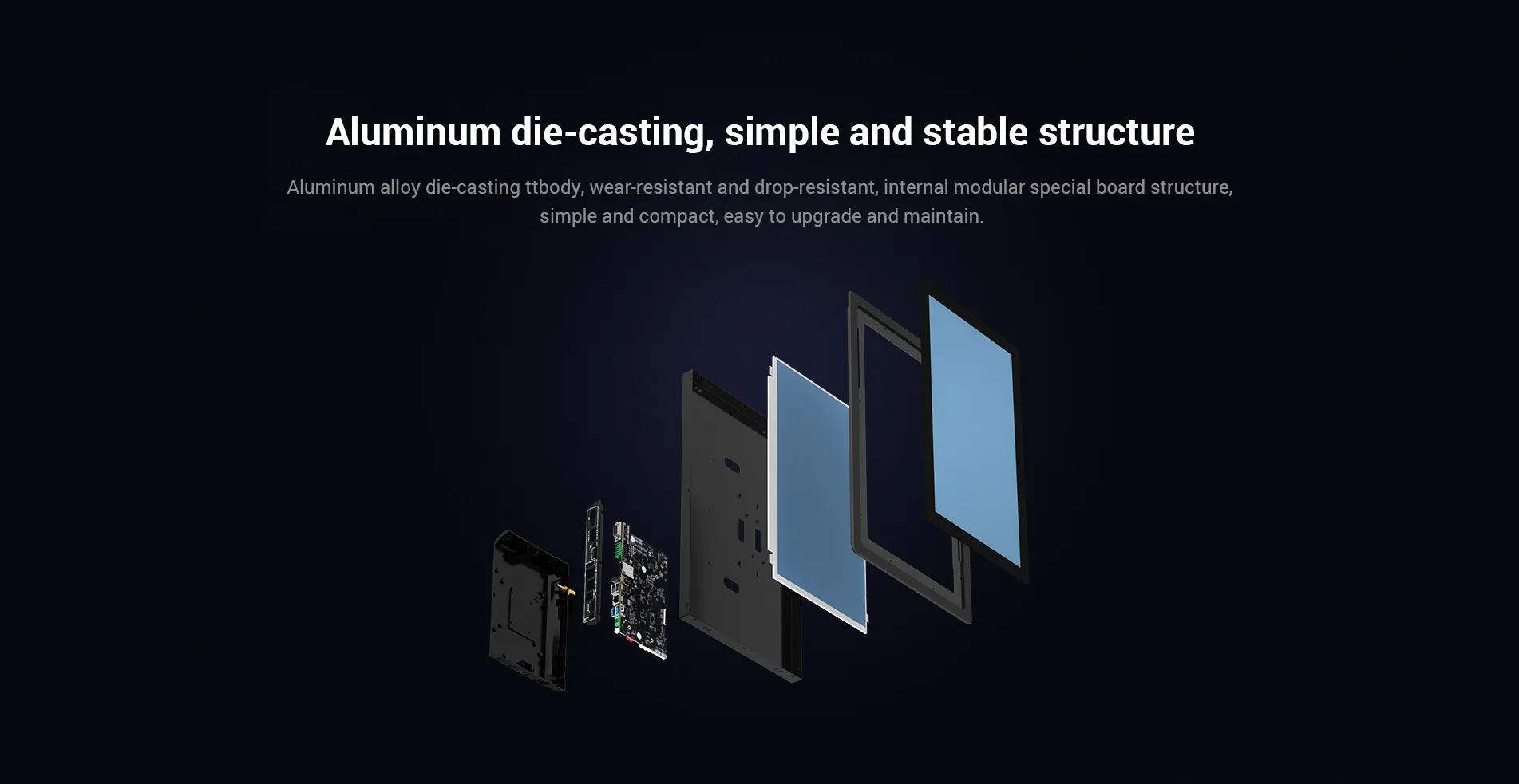 Die-casting Aluminum Recessed ARM Panel PC_04
