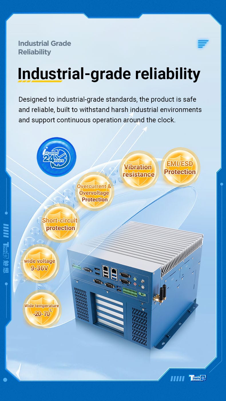 Box industriale affidabile PC EMI ESD 9-36V-Touchthink IPC Manufacturing