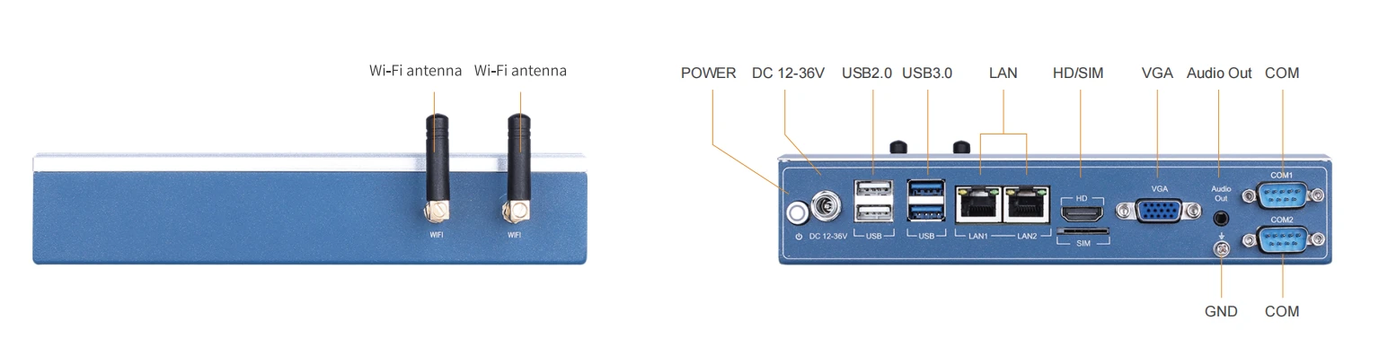 CL Series Model B IPC Ports-TouchThink IPC Manufacturing