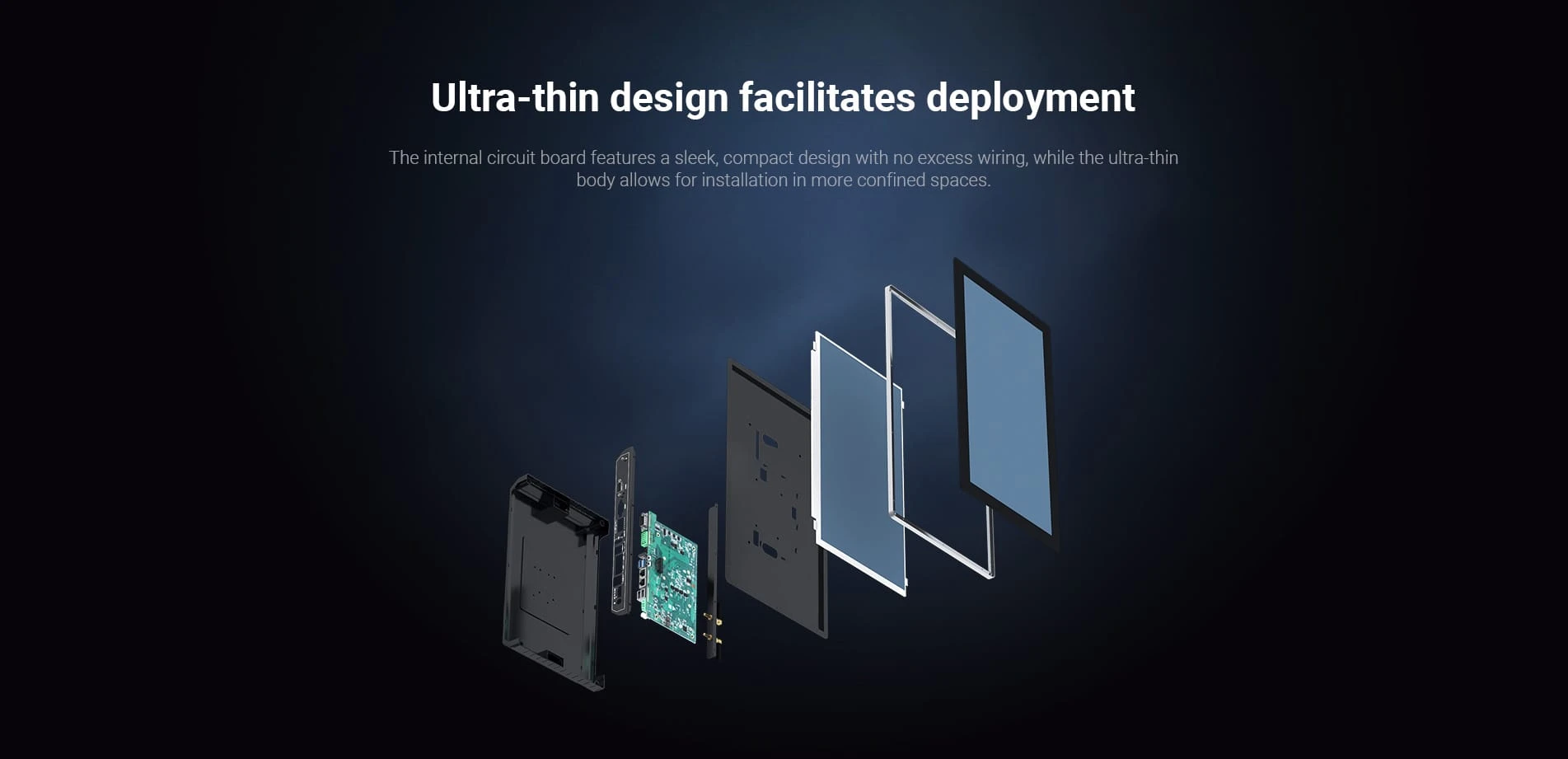 Ultra thin design facilates installation and deployment