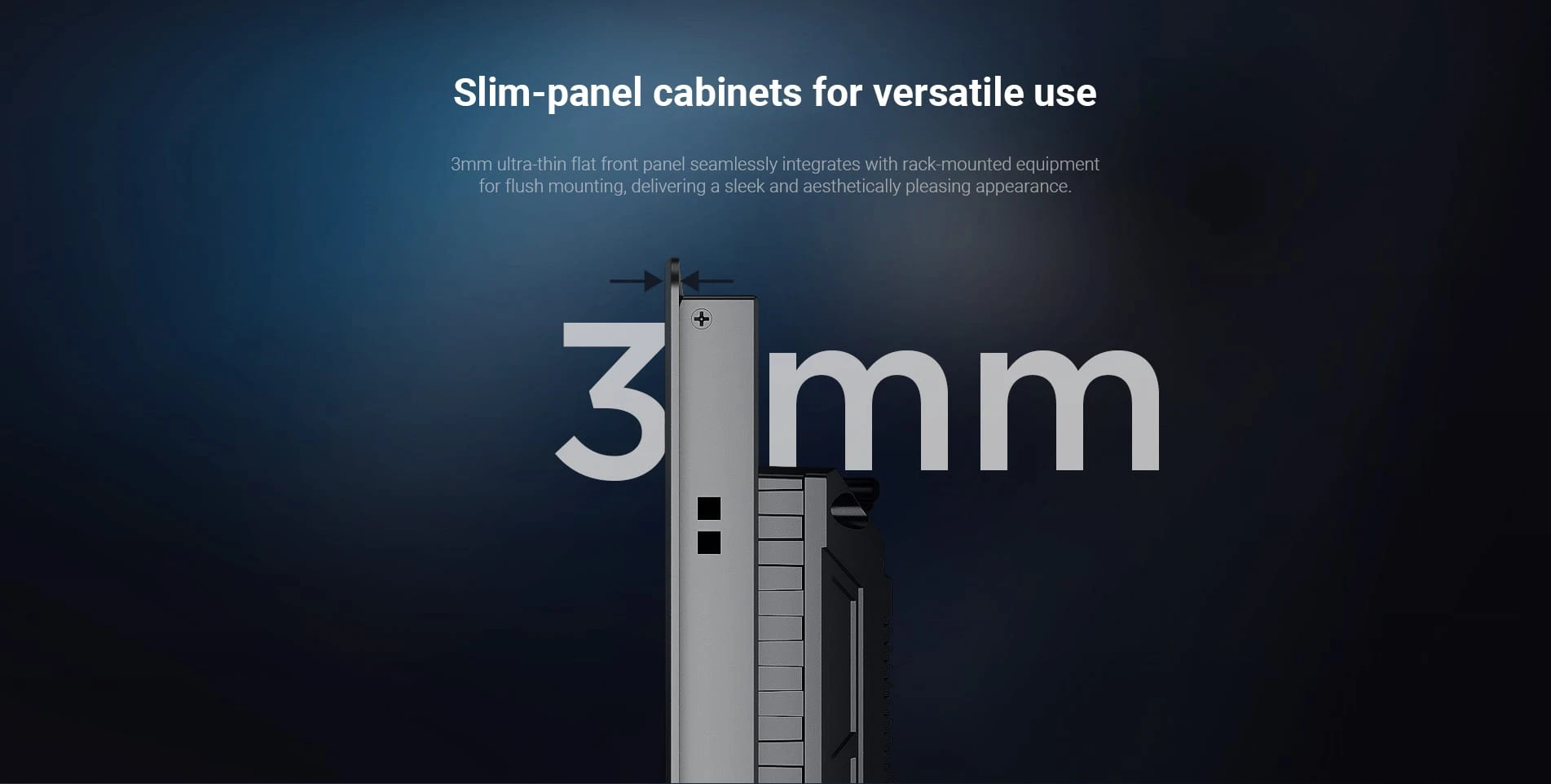 3mm ultra-thin front panel for panel mounting