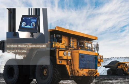 Dump Truck Monitor and PC