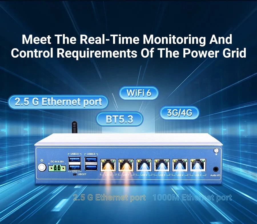 Intelligent Power Gateway 2.5G Ethernet Bluebooth5.3 WiFi6 3G 4G Mobile Network