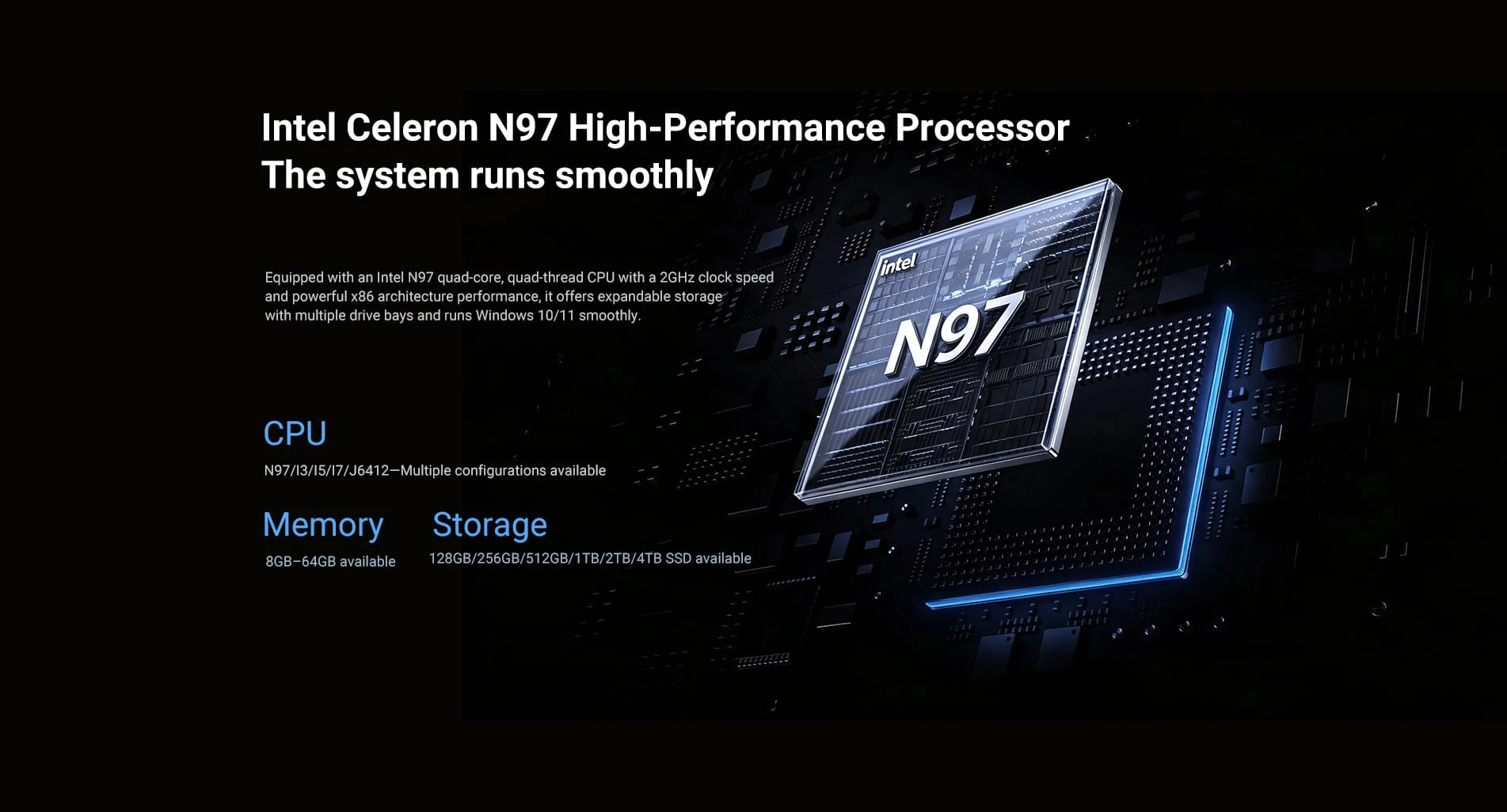 N97/I3/I5/I7 MES All-in-one terminal - 64G Memory, 4T SSD storage.