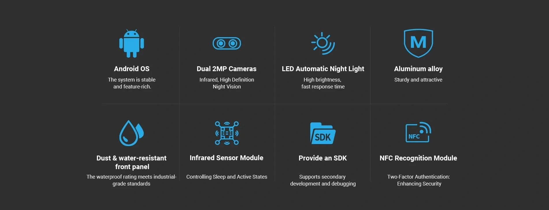 2MP Facial Recognition All-in-one Terminal Parameters