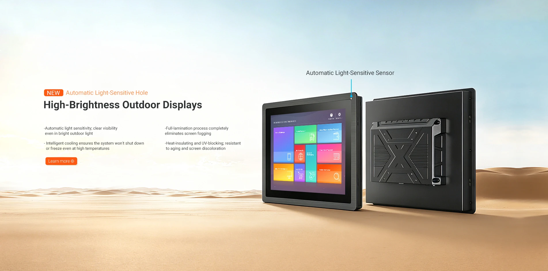 Auto-dimming High Brightness Outdoor Display